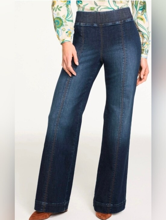 Talbots Denim - Talbots Flare Leg Travel Jean Women's Pull-On Jeans 1x